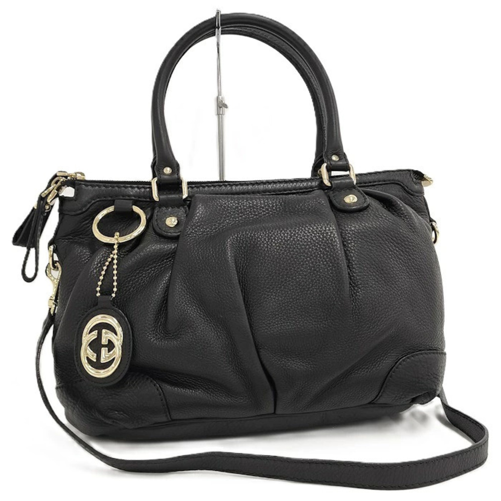 Gucci Sukey Shoulder Bag Leather Black